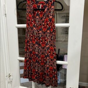 Free People Red and Orange Sleeveless Sundress